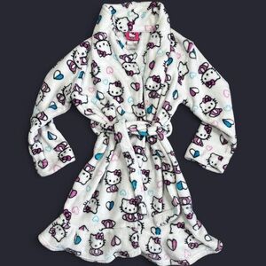 Hello Kitty Sanrio 2015 Rap Around Robe Girls Size 7 Kidcore Cozycore Lounge EUC